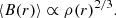 $$ \begin{aligned} \langle B(r) \rangle \propto \rho (r)^{2/3}. \end{aligned} $$