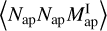 $\[\left\langle N_{\mathrm{ap}} N_{\mathrm{ap}} M_{\mathrm{ap}}^{\mathrm{I}}\right\rangle\]$