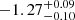 $ -1.27^{+0.09}_{-0.10} $