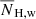 $ \overline{N}_{\mathrm{H,w}} $