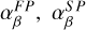 $\[\alpha_\beta^{F P}, \alpha_\beta^{S P}\]$