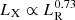 $ L_{\mathrm{X}} \propto L_{\mathrm{R}}^{0.73} $