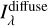 $I_\lambda ^{{\rm{diffuse }}}$