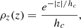 $$ \begin{aligned} \rho _z(z)&= \frac{e^{-|z|/h_c}}{h_c}, \end{aligned} $$