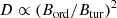$$ \begin{aligned} D \propto (B_{\rm ord}/B_{\rm tur})^{2} \end{aligned} $$