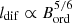 $ l_{\mathrm{dif}}\propto B_{\mathrm{ord}}^{5/6} $