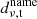 $ d^{\mathrm{name}}_{\mathrm{\nu,t}} $
