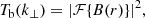 $$ \begin{aligned} T_{\rm b}(k_\perp ) = |\mathcal{F} \{B(r)\}|^2, \end{aligned} $$