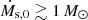 $ \dot{M}_{\mathrm{s},0}\gtrsim 1\,M_{\odot} $