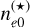 $n_{e0}^{( \star )}$