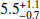 $ ^{+1.1}_{-0.7} $