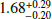 $ ^{+0.29}_{-0.20} $