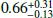 $ ^{+0.31}_{-0.13} $