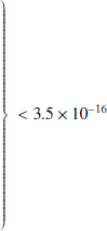 $ \left.\begin{array}{c} \, \\ \, \\ \, \\ \, \\ \, \\ \, \\ \, \\ \, \\ \, \\ \, \\ \, \\ \, \end{array}\right\} \lt 3.5 \times 10^{-16} $