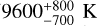 $9600_{ - 700}^{ + 800}{\rm{K}}$