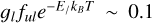 ${g_l}{f_{ul}}{e^{ - {E_l}{k_B}T}} \sim 0.1$