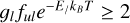 ${g_l}{f_{ul}}{e^{ - {E_l}{k_B}T}} \ge 2$