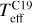 $T_{{\rm{eff}}}^{{\rm{C}}19}$