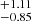 $ ^{+1.11}_{-0.85} $