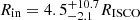 $ R_{\mathrm{in}}=4.5_{-2.1}^{+10.7}R_{\mathrm{ISCO}} $