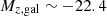 $ M_{z,\rm gal} \sim {-}22.4 $