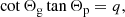 $$ \begin{aligned} \cot \Theta _\mathrm{g} \tan \Theta _\mathrm{p} = q, \end{aligned} $$