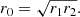 $$ \begin{aligned} r_0 = \sqrt{r_1 r_2}. \end{aligned} $$