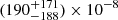 $ (190_{-188}^{+171})\times10^{-8} $