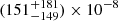$ (151_{-149}^{+181})\times10^{-8} $