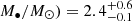 $ M_{\bullet}/M_{\odot}) = 2.4_{-0.1}^{+0.6} $