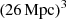 $ (26\,\rm{Mpc})^3 $
