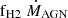 $ \mathrm{f_{H2}}\ \dot{M}_\mathrm{{AGN}} $