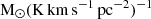 $ \,{\mathrm{M}_\odot} \rm{(K\, km\, s^{-1}\, pc^{-2} )^{-1}} $