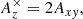 $$ \begin{aligned} A_z^\times = 2A_{xy} ,\end{aligned} $$