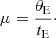 $$ \begin{aligned} \mu = {\theta _{\rm E} \over t_{\rm E}}\cdot \end{aligned} $$