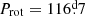 $ P_{\mathrm{rot}} = 116{{\overset{\text{d}}{.}}}7 $
