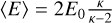 $\[\langle E\rangle=2 E_0 \frac{\kappa}{k-2}\]$