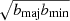 $ \sqrt{b_{\mathrm{maj}}b_{\mathrm{min}}} $