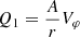 $ \displaystyle Q_1=\frac{A}{r}V_\varphi $