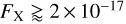 ${F_{\rm{X}}}\mathop \mathbin{\lower.3ex\hbox{\buildrel>\over {\smash{\scriptstyle\sim}\vphantom{_x}}}} \limits_ \sim 2 \times {10^{ - 17}}$