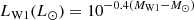 $$ \begin{aligned} L_{\rm W1} (L_{\odot }) = 10^{-0.4(M_{\rm W1}-M_{\odot })} \end{aligned} $$