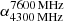 $ \alpha_{\mathrm{4300\,MHz}}^{\mathrm{7600\,MHz}} $