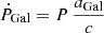 $ \dot{P}_{\mathrm{Gal}} = P\, \frac{a_{\mathrm{Gal}}}{c} $