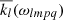 $ \overline{k_l}(\omega_{lmpq}) $