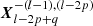 $ \boldsymbol{X}_{l-2p+q}^{-(l-1),(l-2p)} $