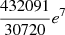 $ \frac{432091}{30720}e^7 $