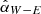 $ \hat{\alpha}_{W-E} $