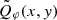 $ \tilde{Q}_{\varphi}(x,y) $