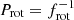 $ P_{\mathrm{rot}}=f_{\mathrm{rot}}^{-1} $