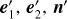 ${\bf{e}}_1^\prime ,{\bf{e}}_2^\prime ,{{\bf{n}}^\prime }$